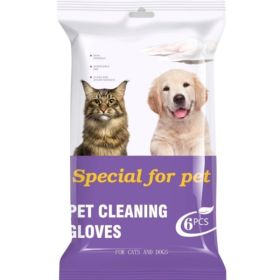 PET Cleaning  Deodorizing Bathing Wipes ForDogs And Cats, Nourish Fur Coconut OilGrooming Wipes For Dogs, Pet Cleaning GlovesWipes For Daily Care (Option: 4PCS)