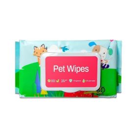 Dog And Cat Wet Wipes, Fragrance Free, Plant.based  SKIP THE BATH Gentle Cleansing AndDeodorizing,Hypoallergenic, Wipes For PawsEars, Fur, Eye Du (Option: 4PCS)
