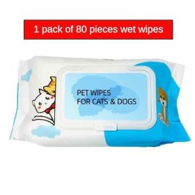 Dog Cat Pet Wet Wipes For Paws And Butt, EarsEyes  Plant-based Pet Wipes, Unscented DogWipes, Cleaning Deodorizing, Paw Wipes ForDogs Cats Pets (Option: 4PCS)