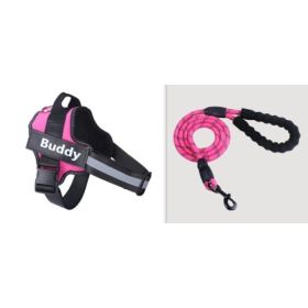 Fashion Simple Pet Leash Chest Strap Set (Option: Pink-XS)